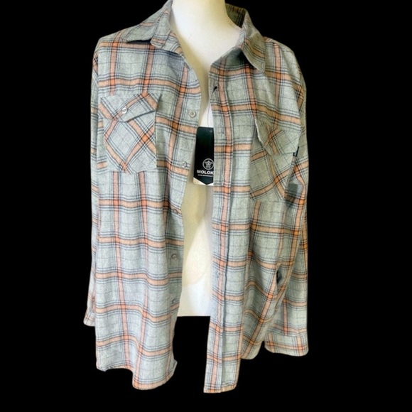 Molokai men’s Plaid Button-Up Shirt large. NWT. Perfect condition super soft. - Picture 1 of 8